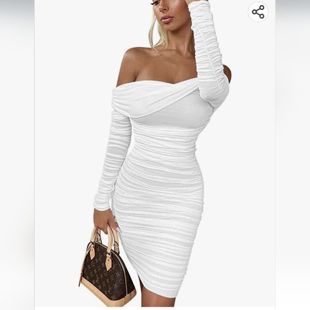 Elegant White Off-Shoulder Dress